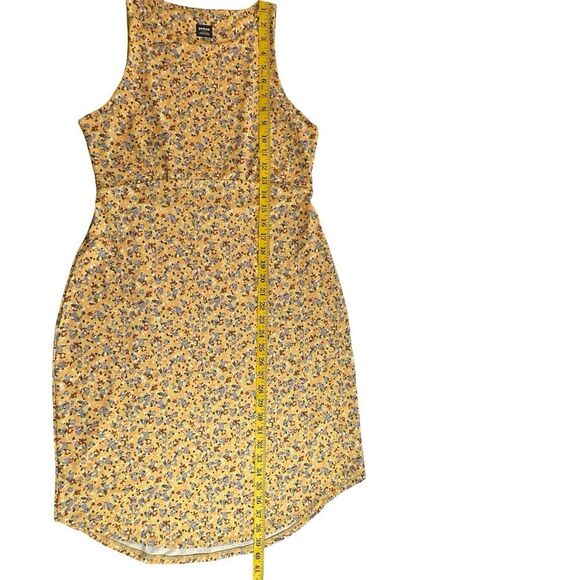 PRANA EMERALD LAKE DRESS Yellow Floral Print Size Medium - Picture 14 of 16
